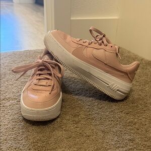 Nike Air Force 1 Airs - size 8 - Blush Pink Sneakers with White Sole